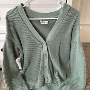 Hollister Sage Button-Up Cardigan